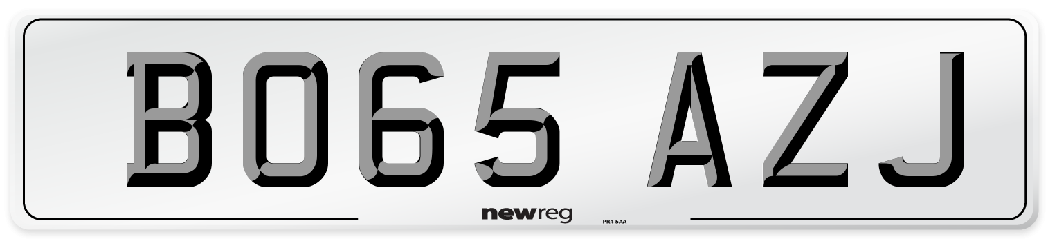 BO65 AZJ Number Plate from New Reg